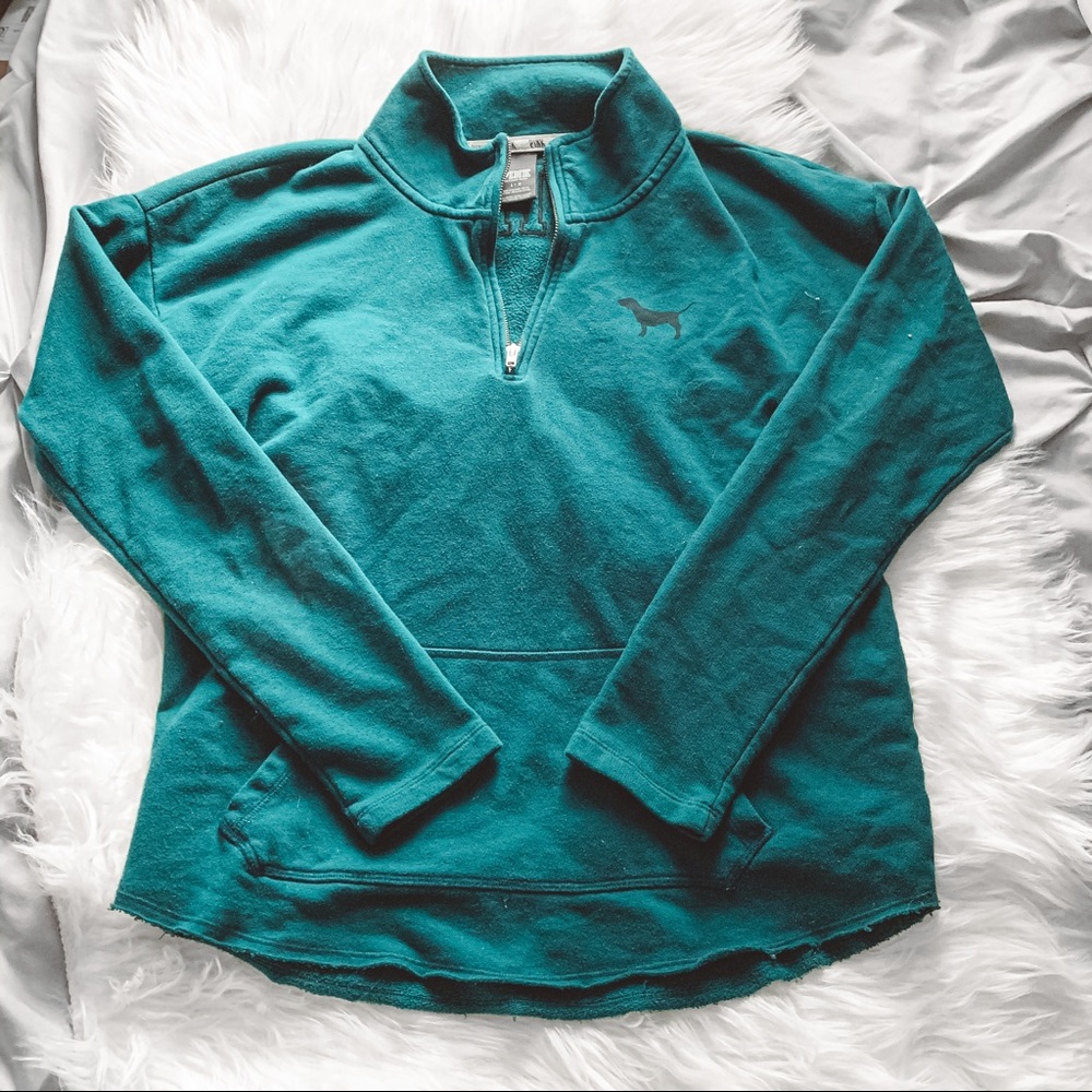 Victoria’s Secret PINK Green Half ZIP Jacket